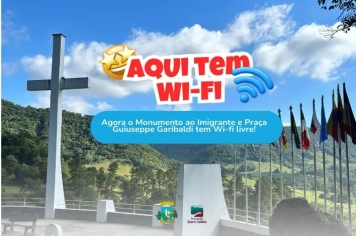 Wi-Fi gratuito chega à Praça Giuseppe Garibaldi e ao Monumento ao Imigrante