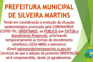 Prefeitura Municipal de Silveira Martins - MEDIDAS DE PREVENÇÃO AO COVID-19