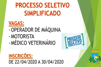 PROCESSO SELETIVO SIMPLIFICADO