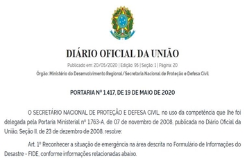 SITUAÇÃO DE EMERGÊNCIA DE ESTIAGEM EM SILVEIRA MARTINS É RECONHECIDA