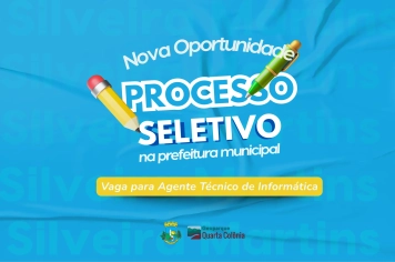 Prefeitura de Silveira Martins abre novo processo seletivo para Agente Técnico em Informática