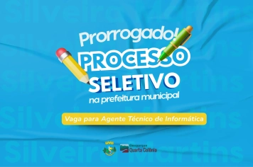 Prefeitura de Silveira Martins prorroga inscrições para processo seletivo na área de informática até 22 de maio