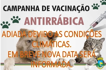 Campanha Vacinação Antirrábica 2019 ADIADA