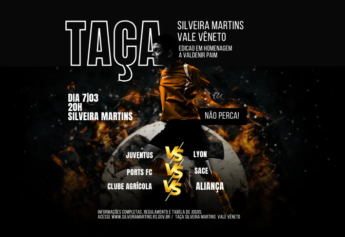 Abertura da Taça Silveira Martins/Vale Vêneto de Futsal 2026 será neste sábado (7)