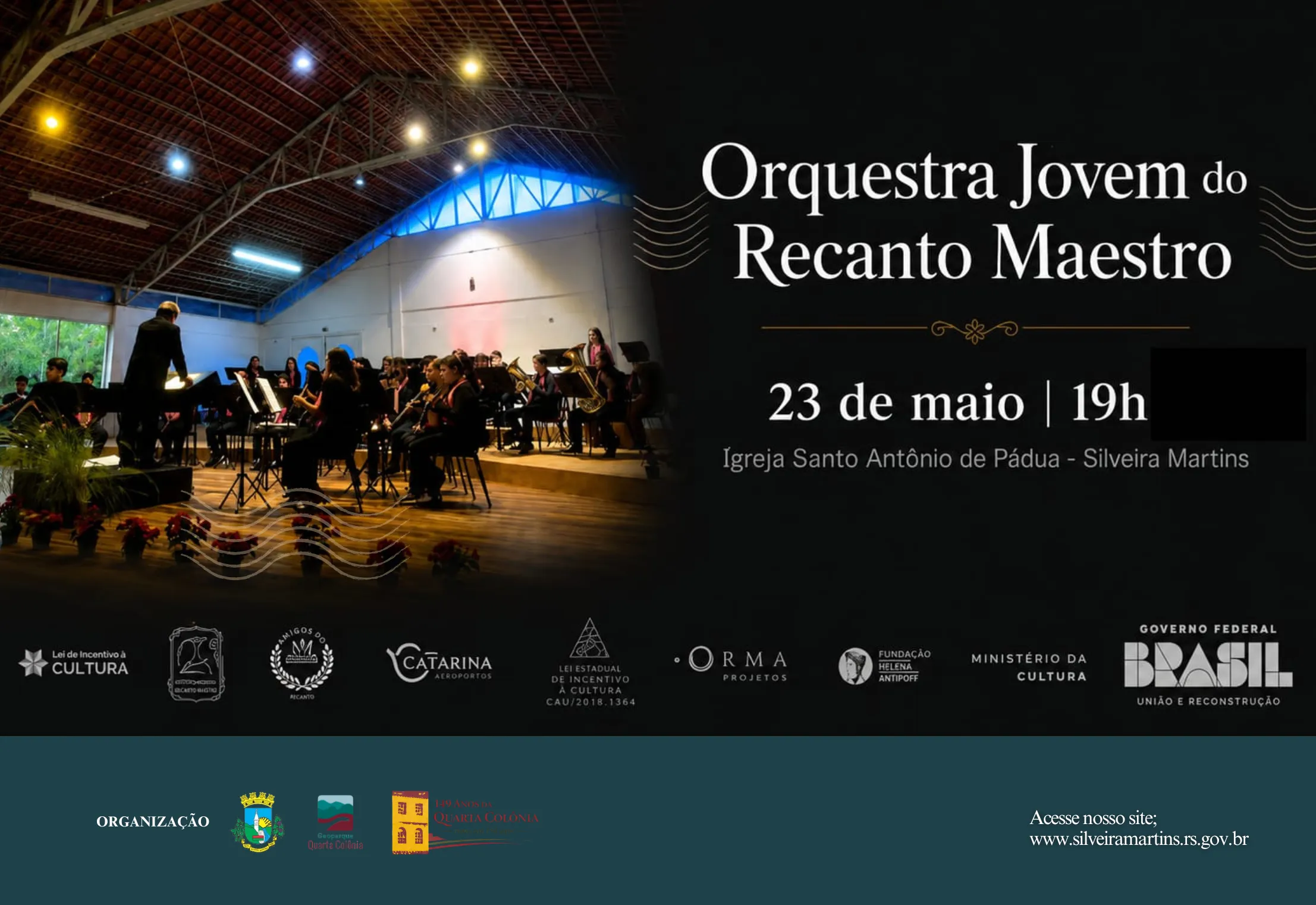 Orquestra Jovem do Recanto Maestro se apresenta neste sábado em Silveira Martins nas comemorações dos 149 anos da Imigração Italiana