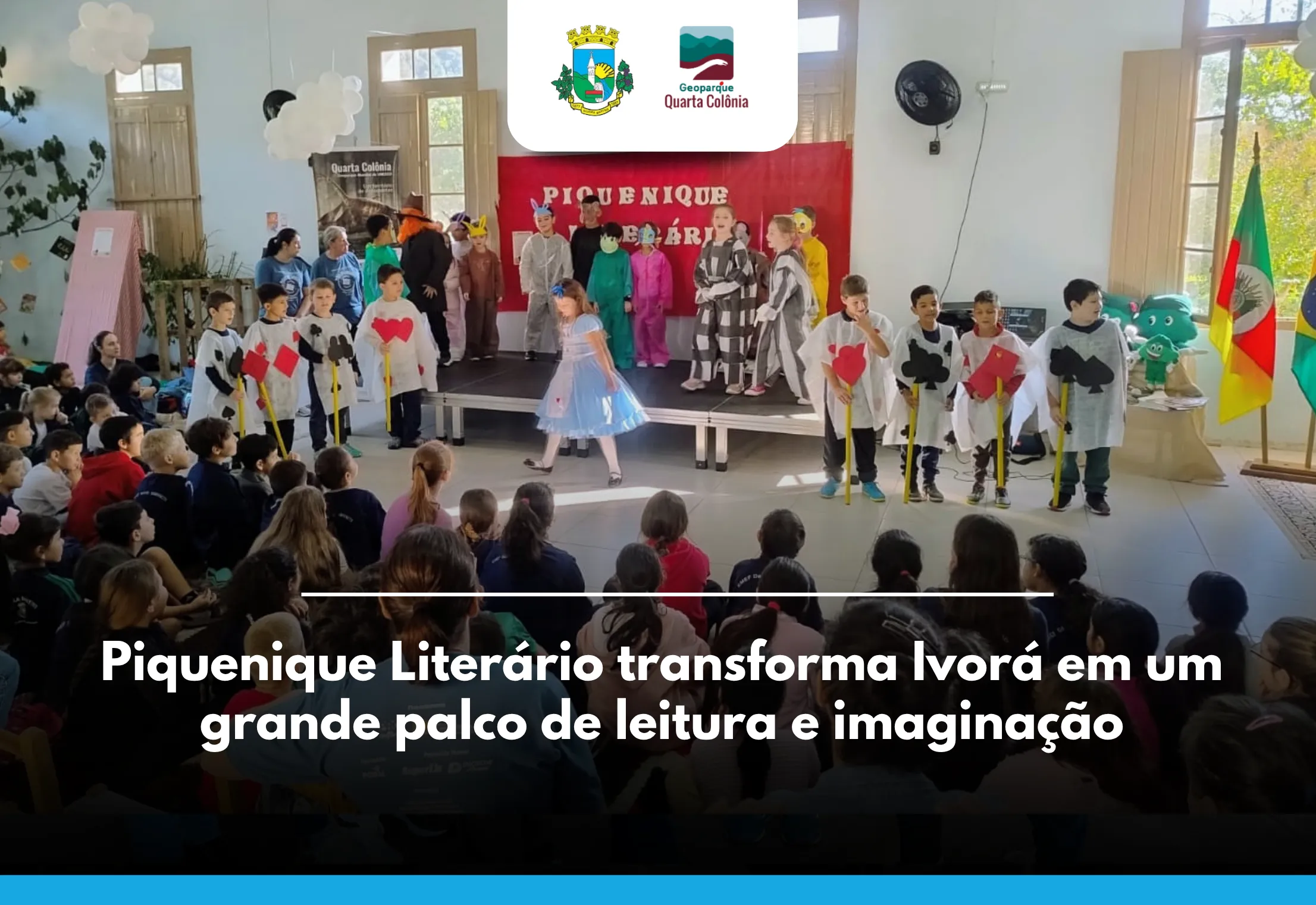 Estudantes de Silveira Martins participam do Piquenique Literário em Ivorá
