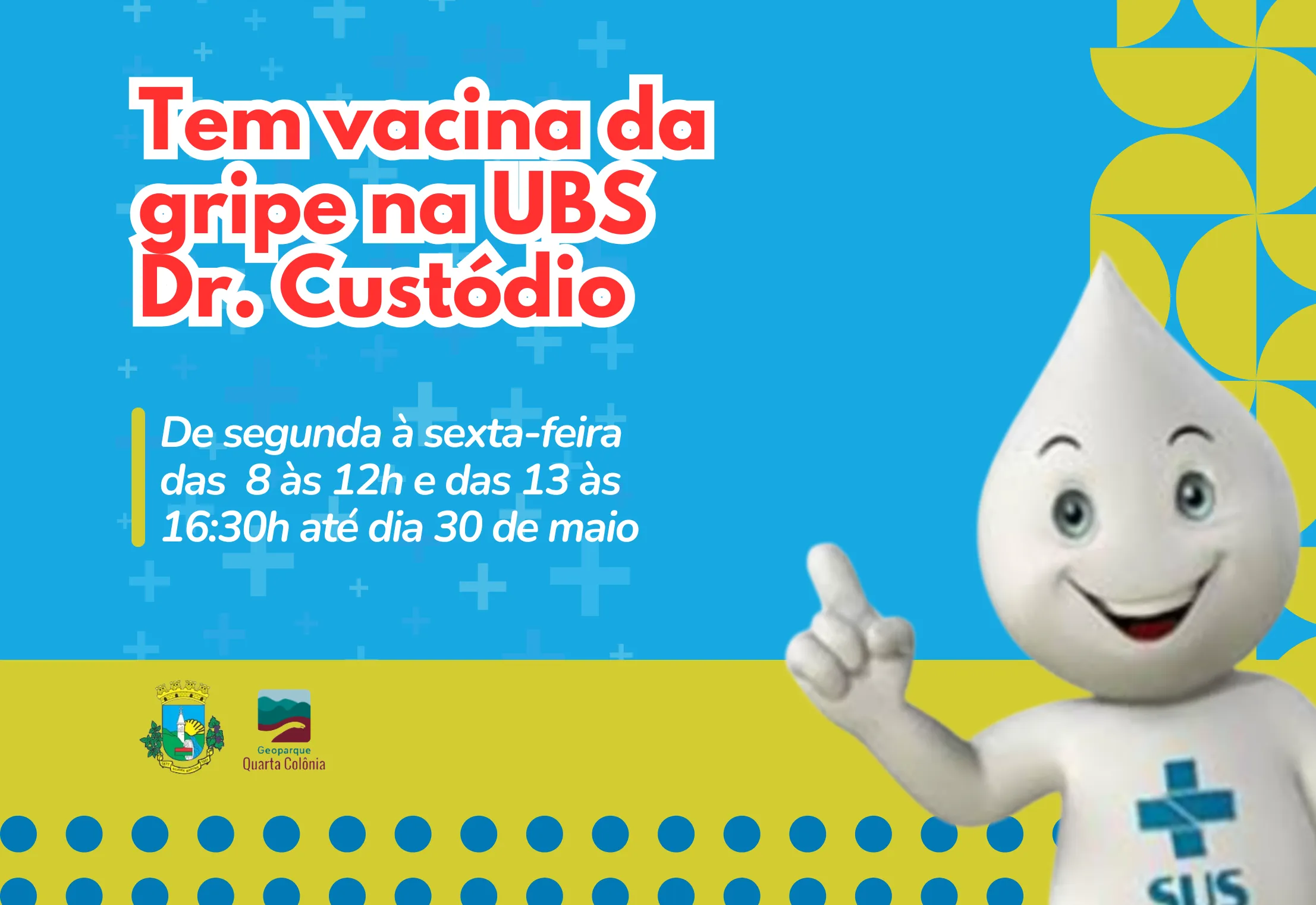 Município reforça campanha de vacinação contra a gripe com meta de 90% de cobertura.