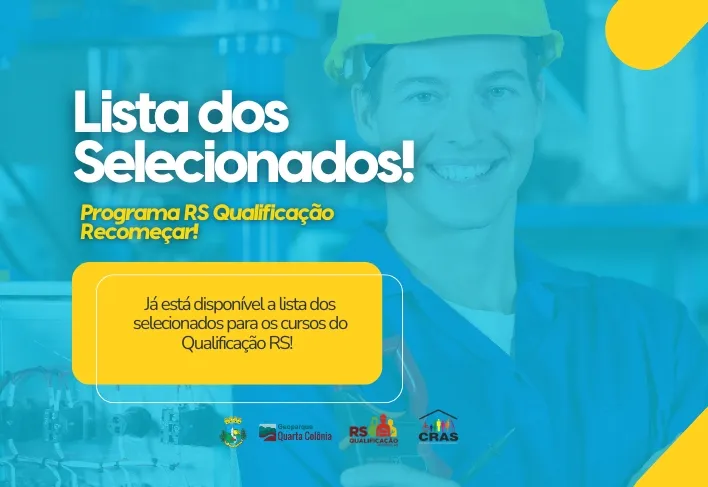 Prefeitura de Silveira Martins divulga lista de selecionados para cursos do Programa RS Qualificação Recomeçar