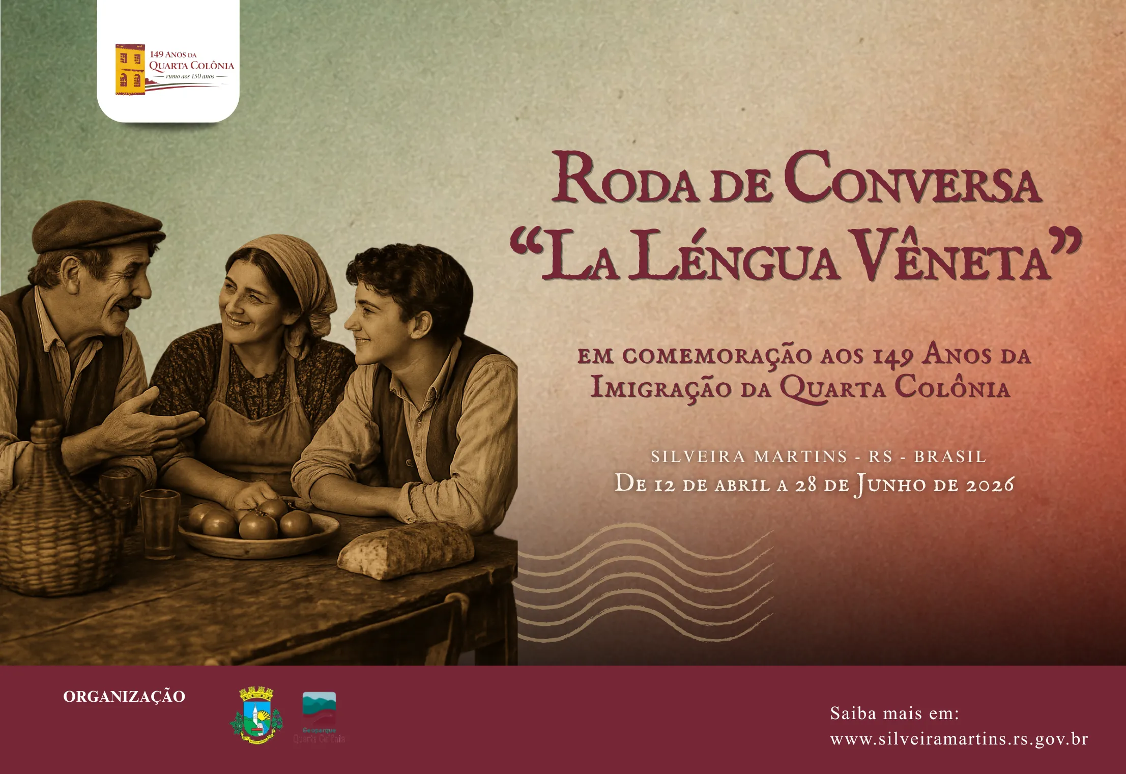 Roda de conversa em Língua Vêneta será atração cultural no Festival do Doce Colonial em Silveira Martins