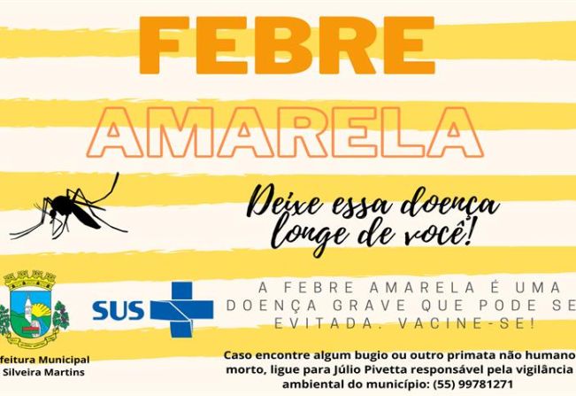 INICIA CAMPANHA DE VACINAÇÃO CONTRA FEBRE AMARELA