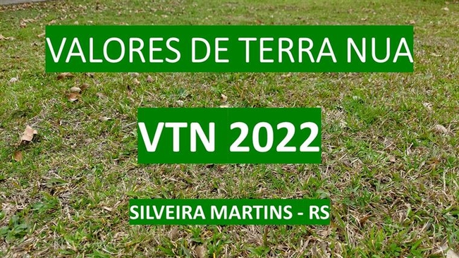 NOVO VALOR DA TERRA NUA