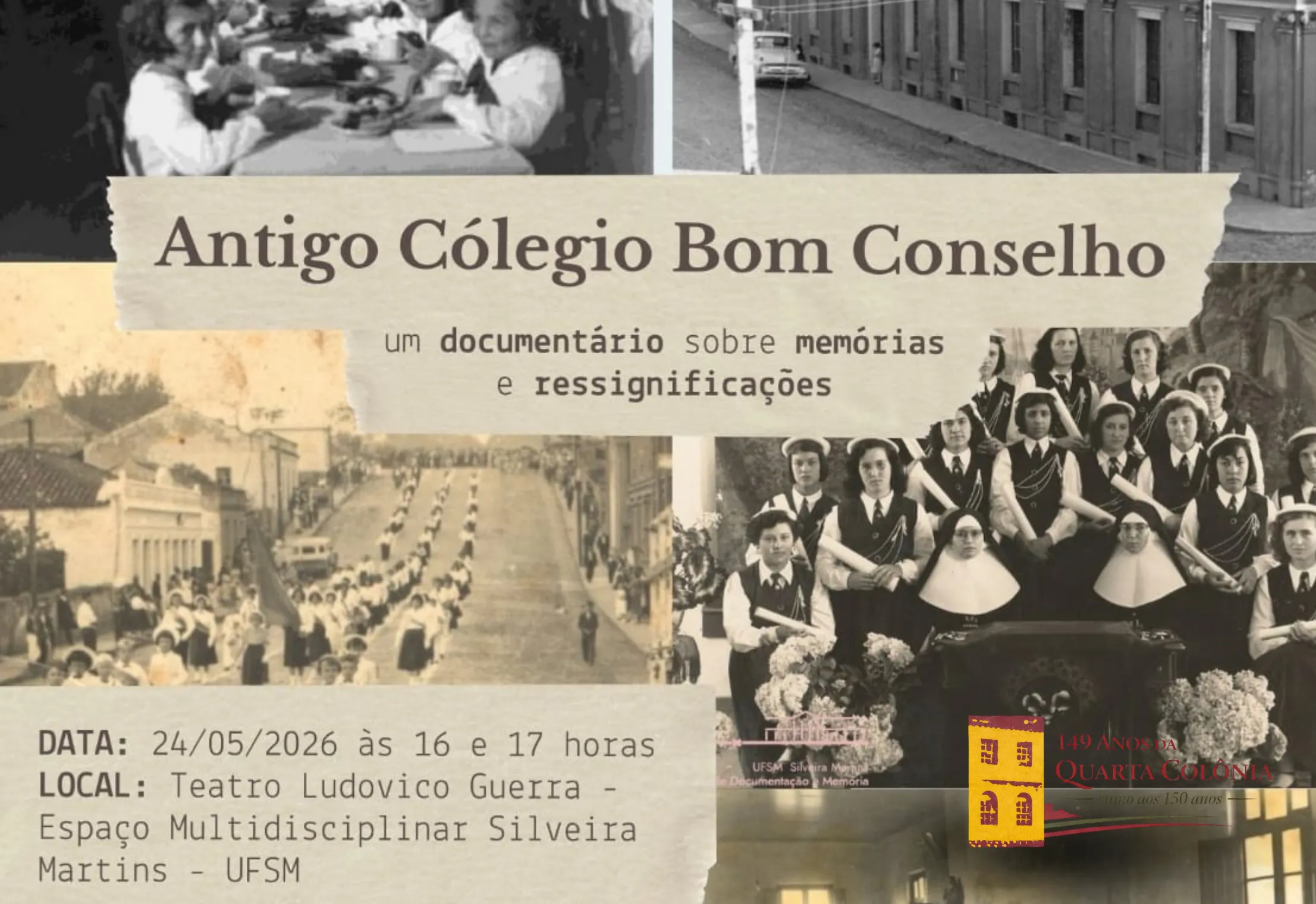 Documentário sobre o Antigo Colégio Bom Conselho resgata memórias e integra programação dos 149 anos da Imigração Italiana em Silveira Martins