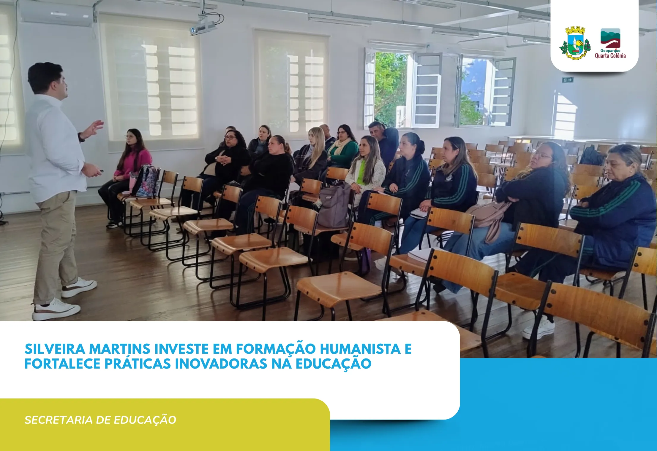 Professores de Silveira Martins participam de formação continuada com foco em desenvolvimento pessoal e educação humanista